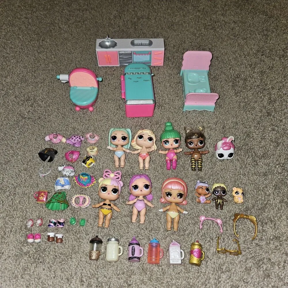 LOL Surprise! Dolls Lot Of 7 Dolls with various accessories